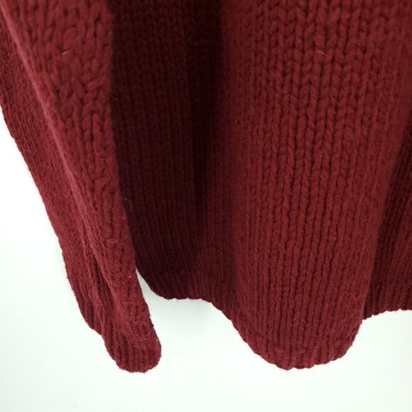 Men's NWT J. Crew Factory 100% Wool Chunky Crew Neck Sweater XL Red - Picture 12 of 13